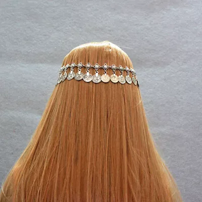 £6.99 • Buy Vintage Boho Coin Headpiece Jewellery Head Chain Hairband Headdress 