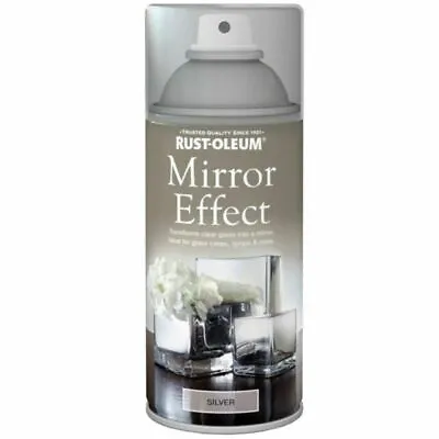 X1 Rust-Oleum Mirror Effect Spray Paint Silver Gloss Finish Art And Craft 150ml • £11.99