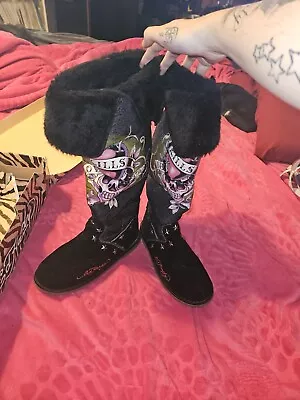 Ed Hardy Womens Boots Size 10 • $110