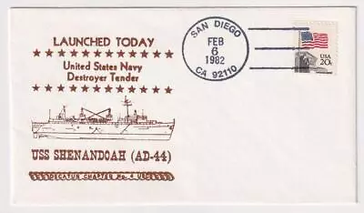 Destroyer Tender USS SHENANDOAH AD-44 LAUNCHING Naval Cover C5412 • $3.95