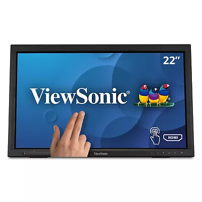 ViewSonic 1080p 10-Point Multi IR Touch Monitor  TD2223 22  HDMI VGA And DVI • $204.99