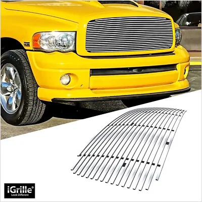 Fits 2002-2005 Dodge Ram 1500/2500/3500 Upper Stainless Chrome Billet Grille • $98.99