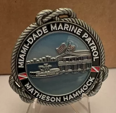New And Sought After Miami Marine Matheson Harbor Unit Challenge Coin • $20