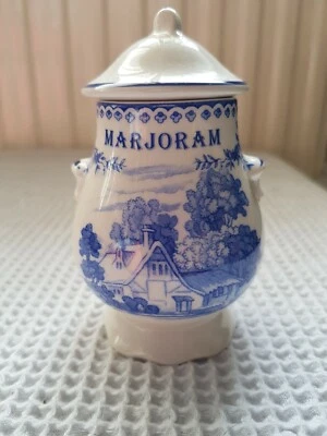 £12 • Buy Wedgewood Queens Ware Spice Herb Jar  Compton Woodhouse 1997 MARJORAM 