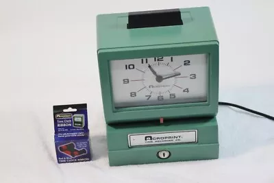 Acroprint Vintage Office Time Recorder Clock Stamp Machine 125 NR4 No Key Ribbon • $99