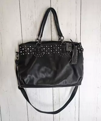 Mossimo Black Studded Faux Leather Medium Size Purse Bag NWT • $39.99