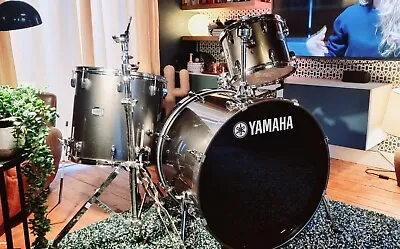 Yamaha Stage Custom Birch 3 Piece Drum Kit  Silver Sparkle - Immaculate 24/16/12 • £430