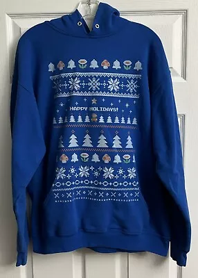 Men's Nintendo Ugly Mario Holiday Ugly Sweater Sweatshirt Jerzees Size Large • $28.99