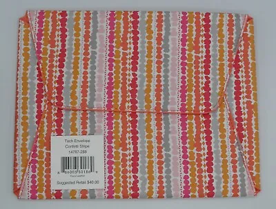 Vera Bradley Tech Envelope Confetti Stripe Bag Travel Case Clutch PVC Magnetic • $24