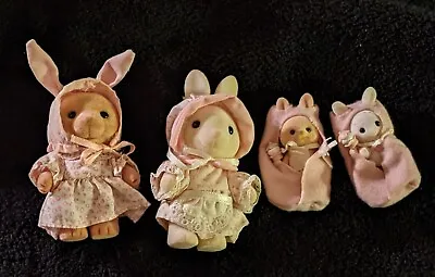 LOT Vtg Maple Town 3 RABBITS  & A MOLE Disquised As A Rabbit Sylvanian Families • $19.88