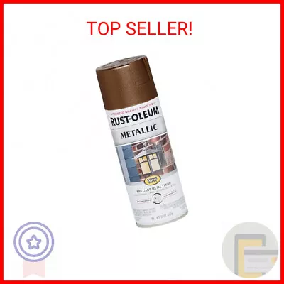 Rust-Oleum 286525 Stops Rust Metallic Spray Paint Dark Copper  11 Oz (Pack Of • $14.56