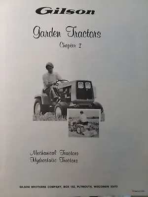 Gilson Gear & Hydro 10 16 H.p Garden Tractor Service Manual Montgomery Ward GIL- • $64.99