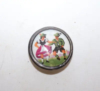 Schumann Porcelain Brooch Vintage Pin Hand Painted Bavaria Germany • $18.99