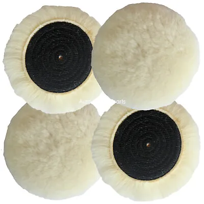 4PCS 3inch 100% Natural Wool Polishing Pad Buffing Pads Kit Polishing Buffer Pad • $18