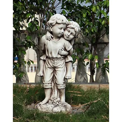 Boy & Girl Statue Large Garden Ornament Decor Perfect Outdoor Sculpture For Pati • £79.99