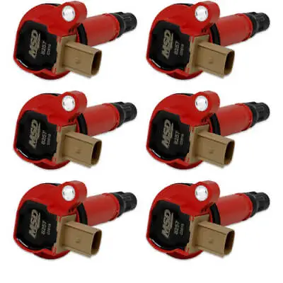 MSD Ignition 82576 For Ford 3.5L EcoBoost V6 Red Coils 6-Pack 3-Pin Connector • $356