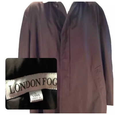 London Fog Men's Brown Removable Lined Trench Coat   Sz. L / Long   #0025 • $45