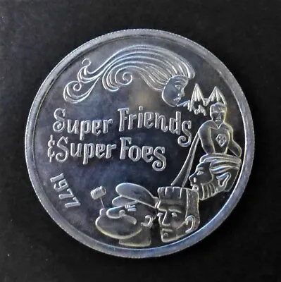 SUPER FRIENDS SUPER FOES - KREWE OF PONTCHARTRAIN - Mardi Gras 1977 Token • $5.90