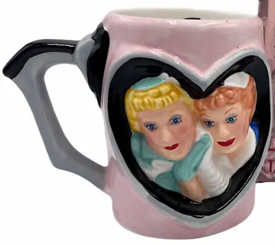 I LOVE LUCY & ETHEL 3-D FRIENDS FOREVER Ceramic Mug By Vandor • $10