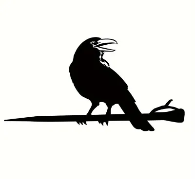 Black Crow Raven Metal Garden Art 28230 • $22