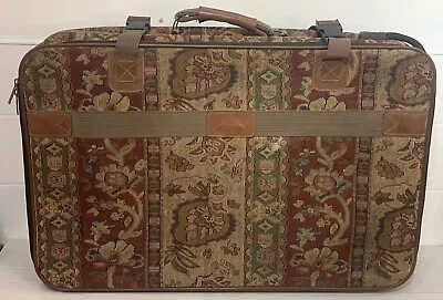 Vintage Tapestry Bag Suitcase Large W: Wheel + Handle 73cm/20cm/49cm Luggage • £45