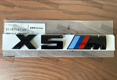Gloss Black X5M Trunk Tailgate Sticker Badge Emblem For BM X5 E70 F15 F85 • $9.99