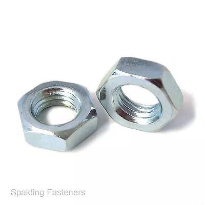£5.99 • Buy M10x1 M10x1.25 M10x1.5 Half Thin Lock Nuts Fine Pitch Thread Hexagon