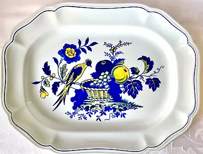 LOVELY COPELAND SPODE BLUE BIRD BLUEBIRD LARGE 14.25 In PLATTER; EXCLNT COND • $49.99