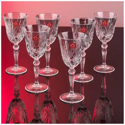 £19.89 • Buy   Set Of 6 - RCR Italian Crystal Melodia White Wine 21 Cl Goblet Glasses -SALE