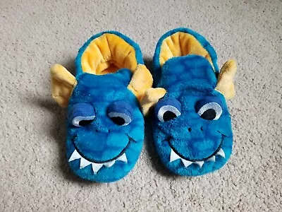 Toddler Monster Slippers - Cat & Jack Blue And Yellow Slippers Size 12M-18M • $4