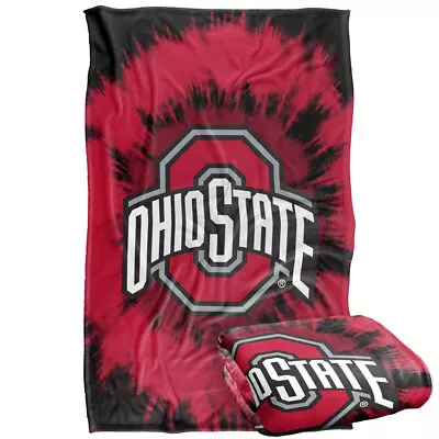 The Ohio State University Circle Tie Dye Silky Touch Super Soft Throw Blanket • $41.99