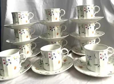 12 Mikasa Sorrento Caj09 Coffee Tea Mugs Cups & Saucers  - Free Ship • $99.99