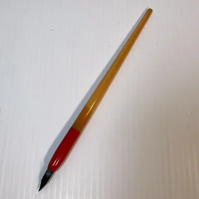 Vintage Quill Dip Fountain Pen Red & Butterscotch Bakelite 3 Shades 8” • $34.95