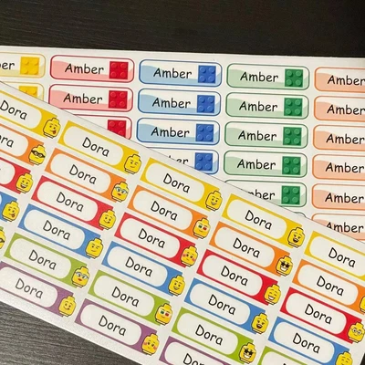 $4.99 • Buy Personalised Name Stickers Waterproof Back To School Kids Cartoon Labels