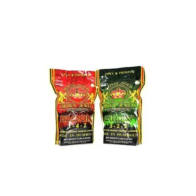 COMBO PACK! Royal Gold Crown Jewels GROW And BLOOM 1x 5lb Bag Of Each (2 Bags!) • $59.99