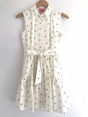 Kate Spade Womens Dress Bee Bumblebee Shirt Dress Sleeveless Size XS Spring EUC • $99