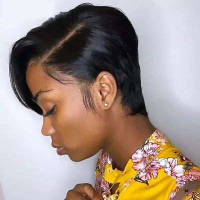 $35.14 • Buy Short Pixie Cut Wig Human Hair Wigs For Women Straight L Part Lace Front Wigs US
