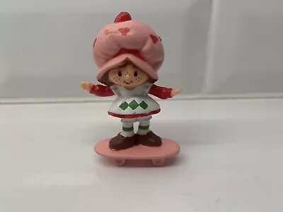 Vintage Strawberryland Strawberry Shortcake On A Skateboard Miniature 1982 • $5