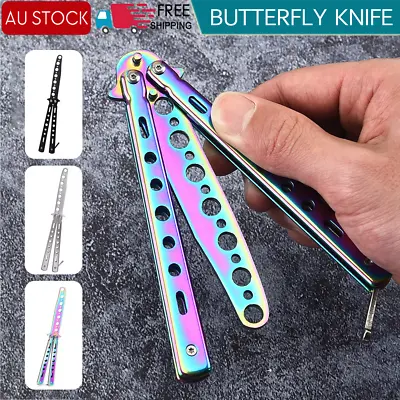 CSGO Rainbow Butterfly Knife Metal Folding Practice Trainer Training Tool AUS • $6.73