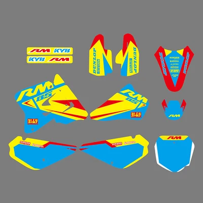 $46.99 • Buy Team Graphics Backgrounds Decals For Suzuki RM85 2002-2012 Rm 85 Fender Stickers