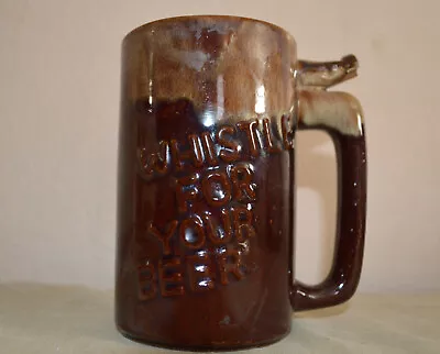 Vintage Drip Glaze Musg With Whistle On Handle  Wet Your Whistle  • $16.99