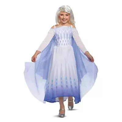 Disney Frozen 2 Girls Elsa Snow Queen Halloween Costume Dress - 7-8 Medium #6090 • $17.49