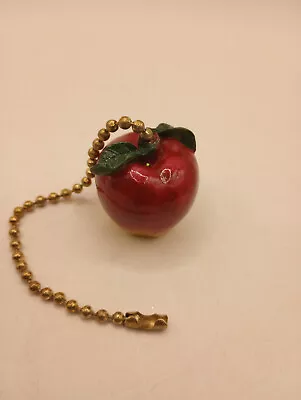 Red Ripe Apple Fan Pull Polystone Resin • $4.50