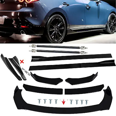 Front Bumper Rear Lip Splitter Spoiler Diffuser For Mazda 3 Sedan Hatchback • $99.99