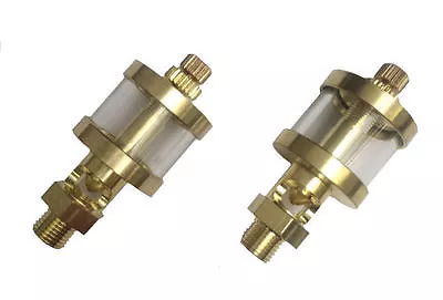 RDGTools 2 X Tiny Brass Drip Feed Oilers 37mm High X 17.5mm Diameter Oiler • £27.50