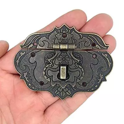 2 PCS Antique Clasp Hasps Latches Vintage Bronze Decorative Hook Small Size • $19.70
