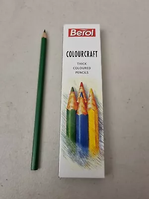 £4.99 • Buy Berol Colourcraft Thick Coloured Dark Green Pencils X 12