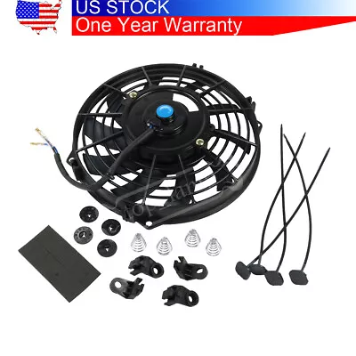 9 Inch 12V 80W Slim Fan Push/Pull Universal Electric Radiator Cooling Engine Kit • $25.99