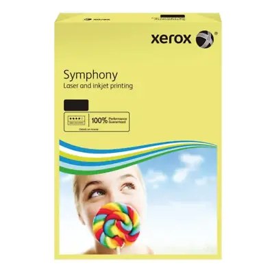 1 Ream / 500 Sheets Xerox Symphony Pastel Tints Yellow Ream A4 Paper 80gsm +24h • £14.32