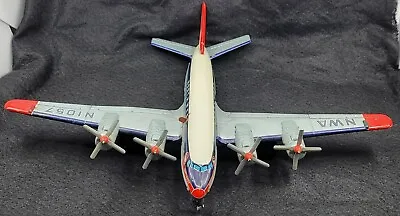 Vintage Nwa Northwest Dc-7c N1057 Asahitoy Tin Toy Airplane Japan Estate Find  • $399.99